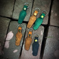 Image 2 of Leather Coffin Keychain- large 