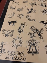 Image 2 of 1983 “Short Stuff” Flash sheet by Malone- his sample sheet laminated