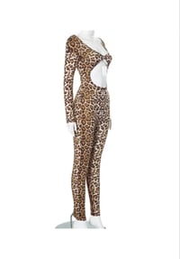 Image 4 of  Leopard  Long Sleeve jumpsuit / PRE ORDER
