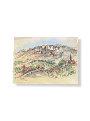 Image of VINTAGE DUTCH DRAWING: LANDSCAPE #1