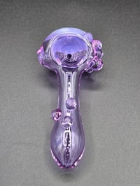 Image 4 of Clear Purple Honeycomb Pipe