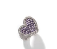 Image 2 of Iced out Heart ring