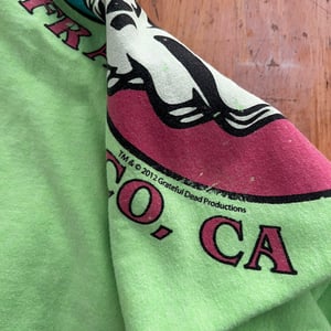 Image of greatful dead San Francisco 2XL acid green T shirt 
