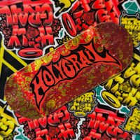 Image 1 of Red Foil\Gold Fractured 36mm Popsicle(KNIGHT MOLD)