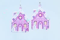 Image 1 of Pink & Merry Earrings 🩷🎄(3 fun designs to choose from)