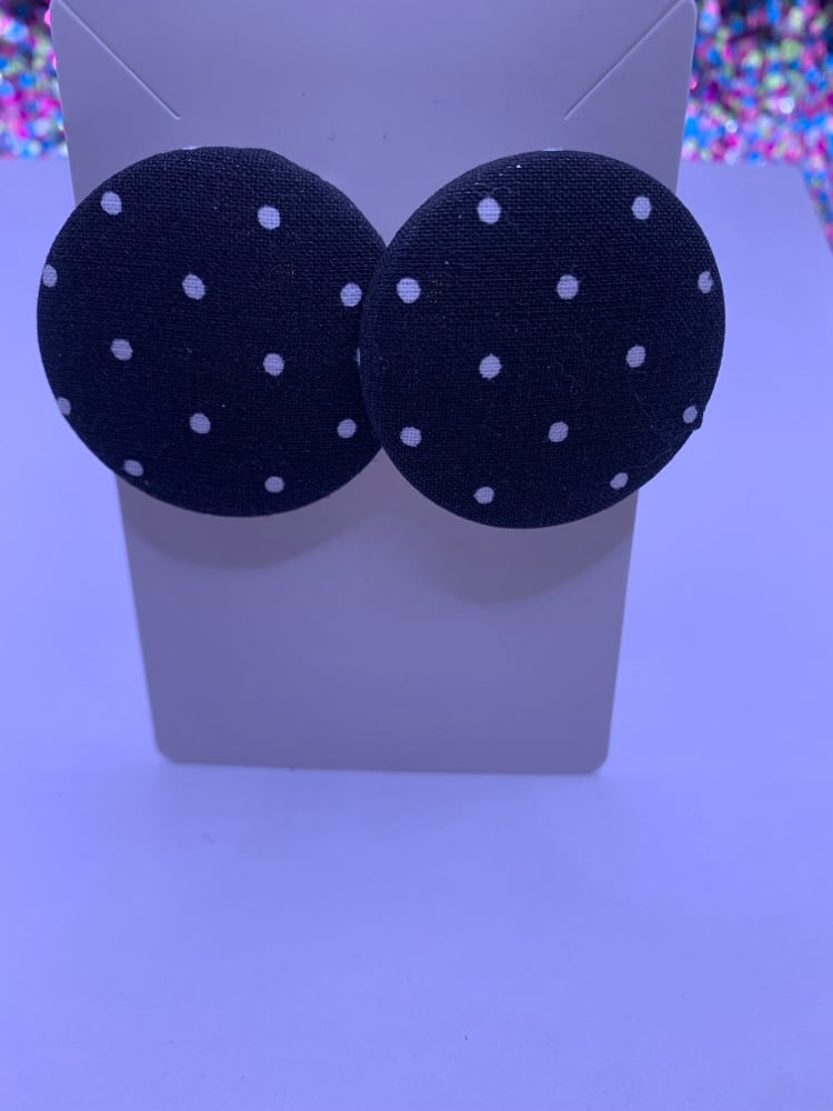 Image of Poka Dot Button Earrings 