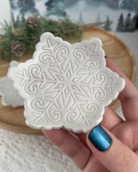 Image 2 of Snowflake Trinket Tray | Winter Jewelry Dish