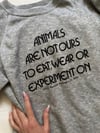 70s PETA sweatshirt vegan
