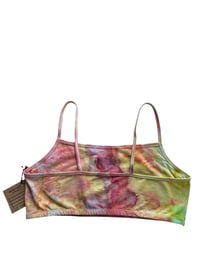 Image 6 of XL/XXL (42) Bralette in Warm Watercolor Ice Dye