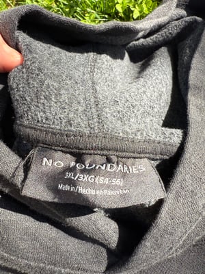 Image of XXXL NO BOUDARIES DARK GRAY HOODIE