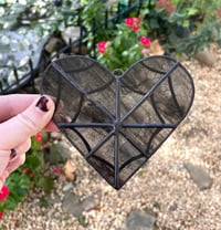 Image 5 of Stained Glass Black Web Heart