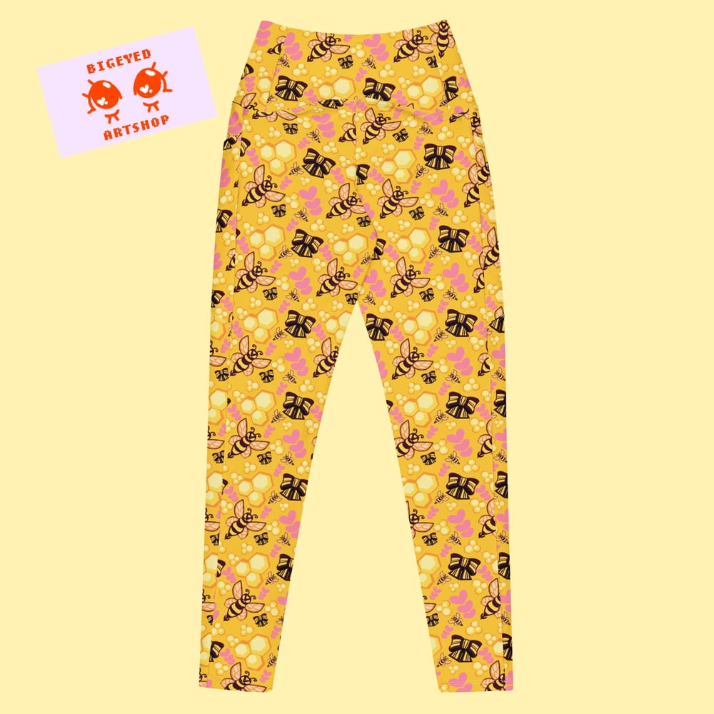 Image of Arcadion's Number One Bee-tuber! Leggings with Pockets