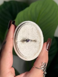 Image 1 of .925 SS PURPLE MOHAVE TURQUOISE RING ADJUSTABLE SIZES 5-12