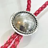 Image 1 of Sterling Red Bolo Tie