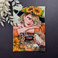 Image 1 of Hedgehog Witch 5x7 inch Signed Print