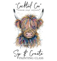 Image 1 of Prosecco and Paint Night at Gainsborough “Highland Cow”