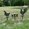 Rooster, Chicken and Baby Chicks Set
