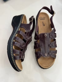 Image 1 of Clark’s brown sandals 