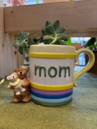 Image 1 of Ghost Echeveria in Teddy Bear Mom Mug