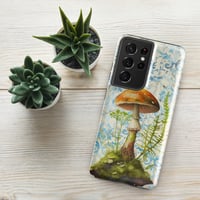 Image 13 of Gorgeous Blue Filigree and Orange Mushroom Fungus Tough case for Samsung®