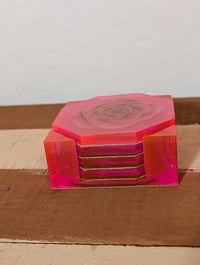 Image 2 of Hexigon Epoxy Coaster Set