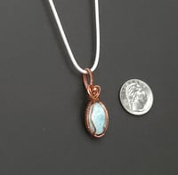 Image 1 of Copper wired Larimar cabochon 