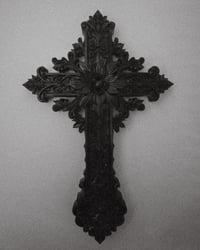 Black Floral Cross