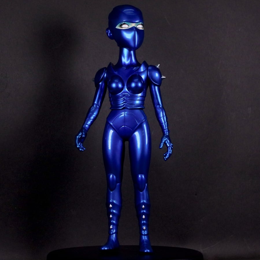 Image of Lady Armaroid Sofubi Toy - Sharp Chrome ( Price In USD ) 