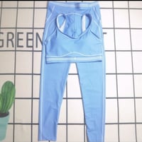 Image 1 of Alo leggings and bra set Blue