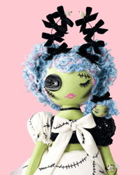 Image 4 of RESERVED FOR EMILY MEDIUM ART DOLL SPOOKY BOWTASTIC 