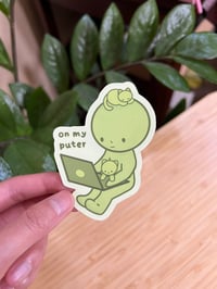 Image 1 of On my puter smiski sticker!