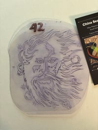 Image 1 of vintage Wizard Acetate Tattoo Stencil by Malone