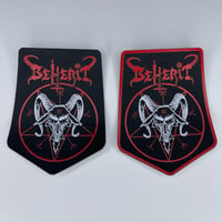 Image 2 of Beherit - Dawn Of Satan's Millennium Carved Faux Leather Patch