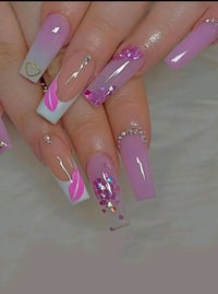 24pcs Barbie Pink Nails 