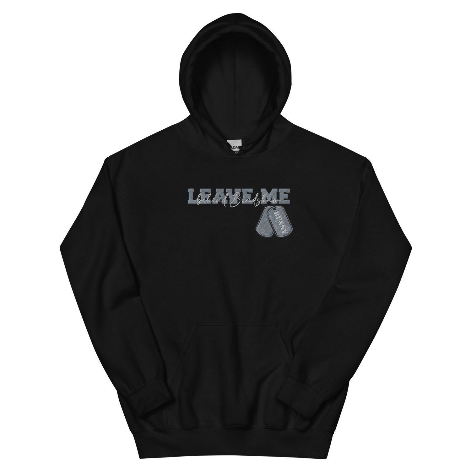 Image of Officially licensed leave me behind Leave me embroidery Unisex Hoodie