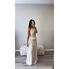 Beige Frill Skirt and Top Set 