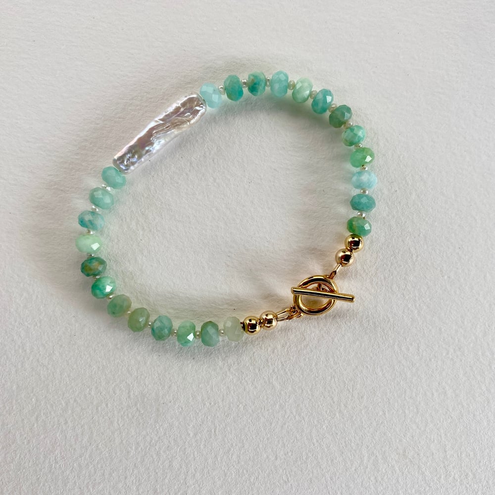 Image of Amazonite pearl bracelet 