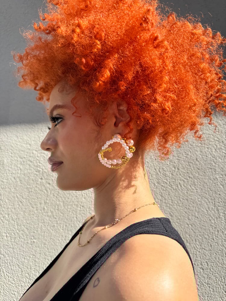 Image of gold and pearl spiral