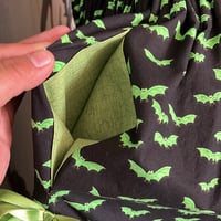 Image 4 of green/Black Bat ribbonskirt