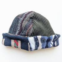 Image 3 of Upcycled Reversible Beanie Cotton Blend -45