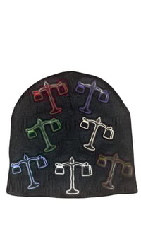 Black “PNH” Ribbed Beanie
