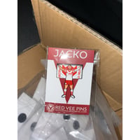 ‘JACKO’ pin badge (& stickers)