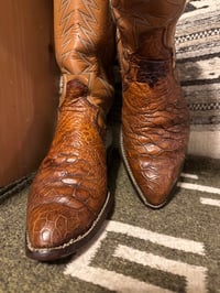 Image 3 of Vintage Pre-Ban Dan Post Sea Turtle Cowboy Boots – Size 9B