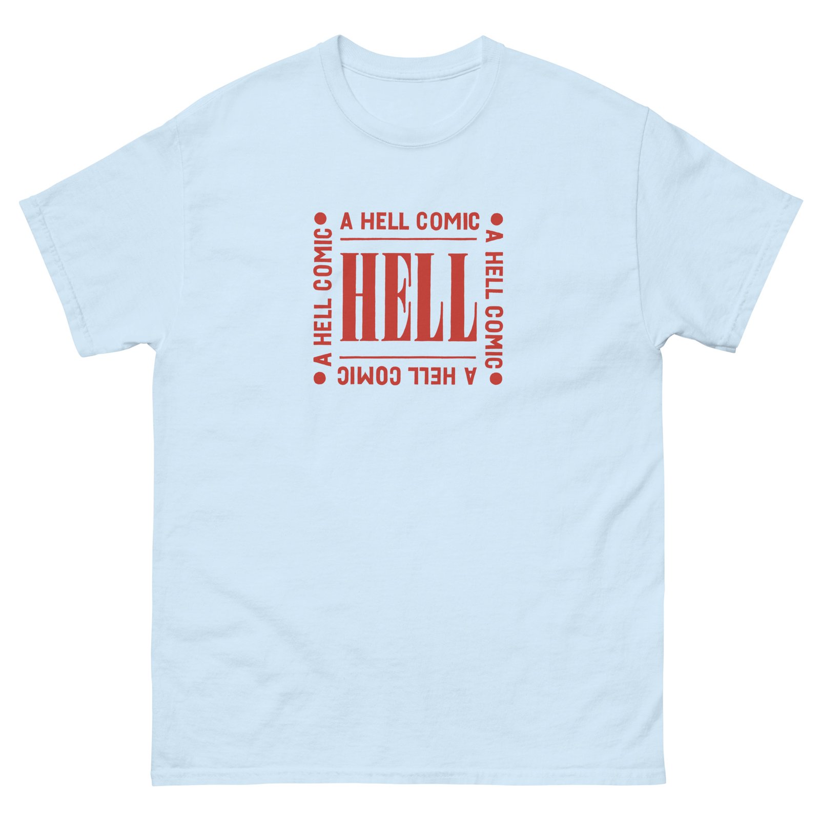 HELL COMICS LOGO Shirt - NEW DESIGN - Light | Dummy Zine - Comics