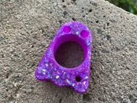 Image 1 of Purple glitter glow and white g10 textured face 