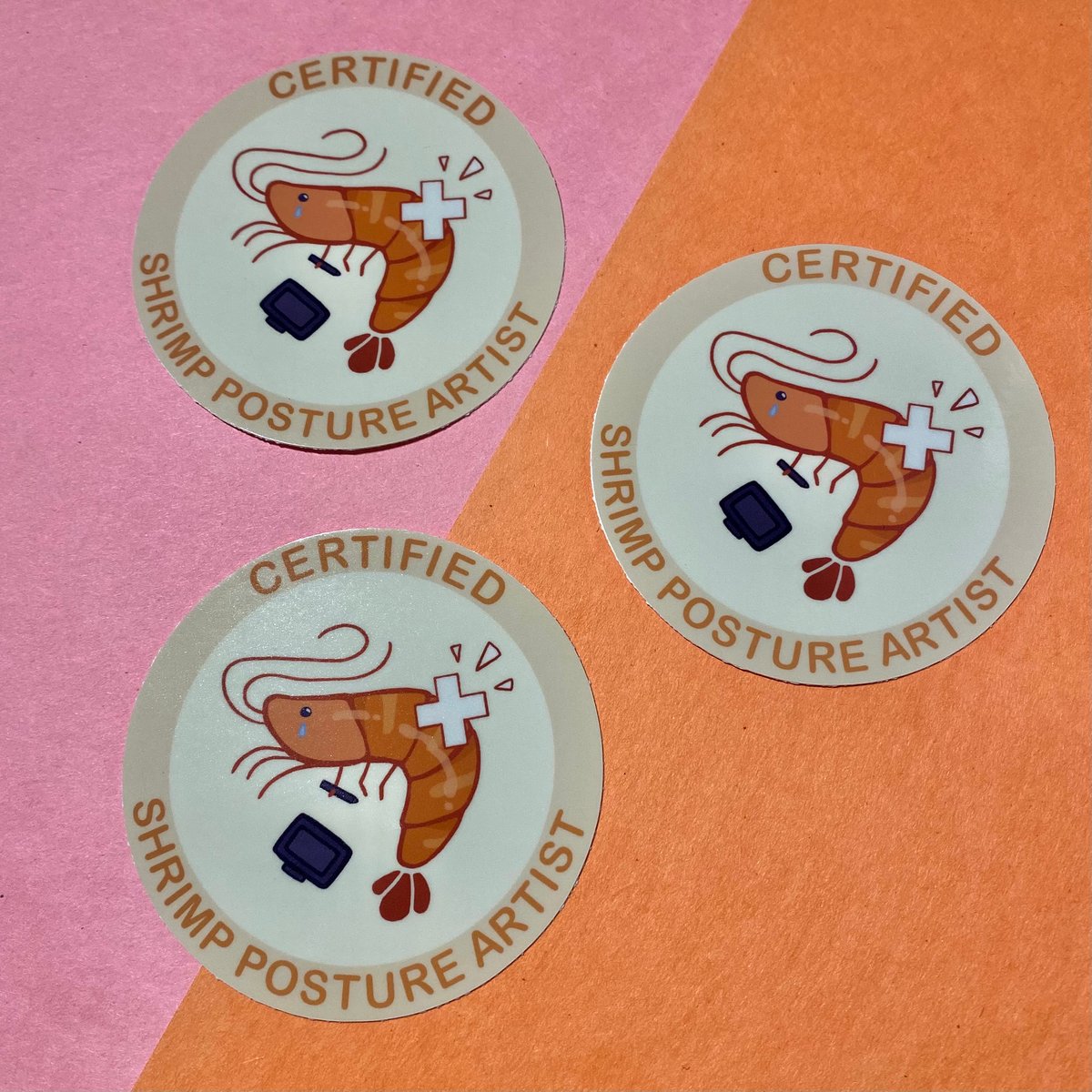 Shrimp Posture Sticker | nutbranch