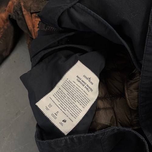 Image of AW 2014 Stone Island Raso Hand Painted Tortoise Shell 2 in 1 jacket, size large