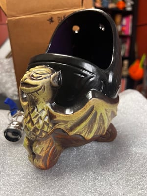 Image of Rare “Doom Muggy” Tiki Diablo/Tahiti Gil A.P. (Artist Proof) Test Glaze: Blk/Tan/Brn