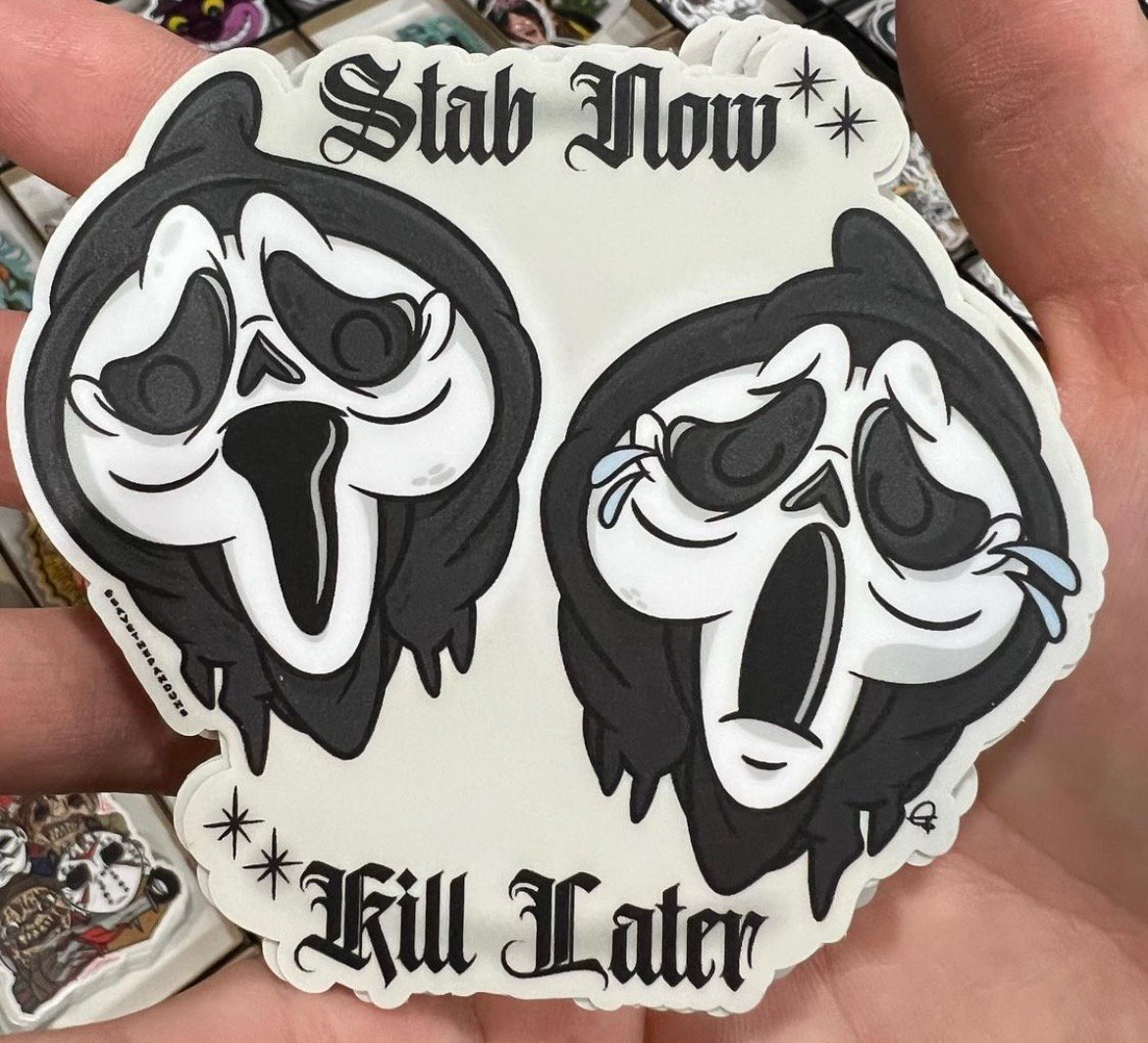 Stab Now, K*ll Later Sticker