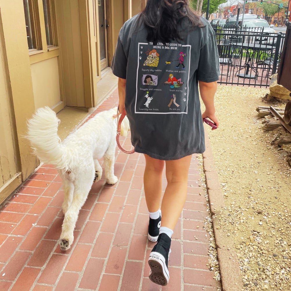 Image of Guide To being a dog mum super oversized tees 